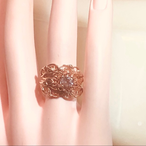 14K Rose Gold 3-Piece Morganite Wedding Set - Picture 4 of 16